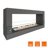 Биокамин SteelHeat WALL FRAME ONE 1000 серый, стекло Биокамин SteelHeat WALL FRAME ONE 1000 серый, стекло