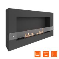 Биокамин SteelHeat WALL GRAND 1200 LITE черный, стекло Биокамин SteelHeat WALL GRAND 1200 LITE черный, стекло