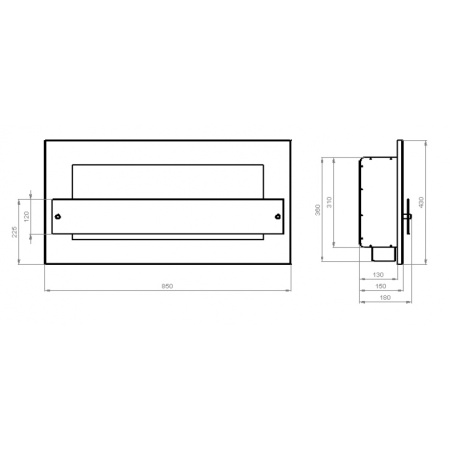 Биокамин Window II Glass burgundy по цене 33 900 руб.