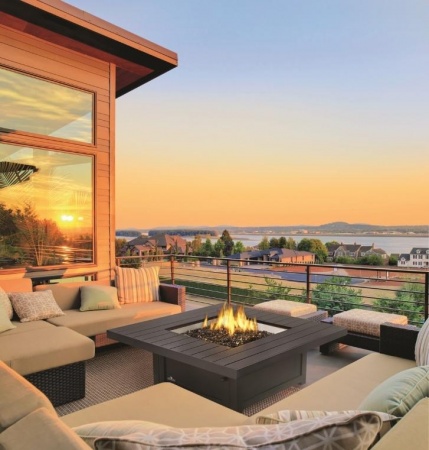 Стол-камин газовый NapoLEOn Hampton 107х107 см Стол-камин газовый NapoLEOn Hampton 107х107 см